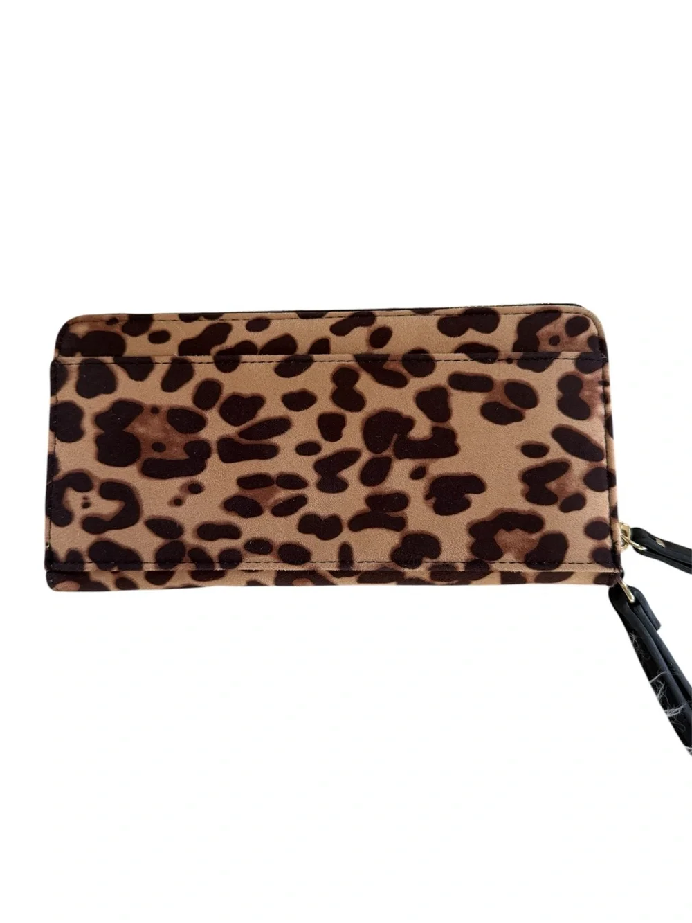 INC- NWOT! Leopard Print Zip-Around Wristlet Wallet w/ Gold Studs